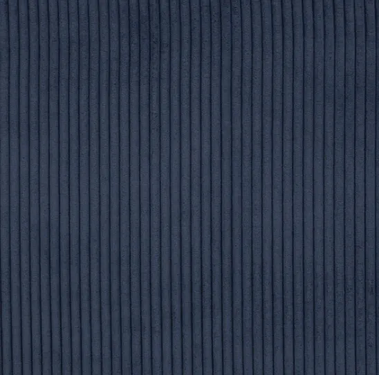 Harde ribfluweel donkerblauw